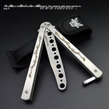 Carved dragon comb butterfly flail practice knife creative butterfly comb performance practice comb tool hairdressing comb does not open edge