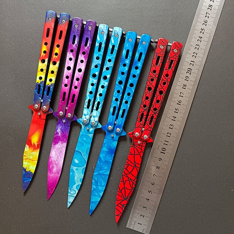 The butterfly knife does not open the edge to practice the folding knife outside the knife stainless steel hand processing knife