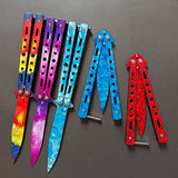 The butterfly knife does not open the edge to practice the folding knife outside the knife stainless steel hand processing knife