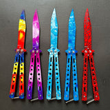 The butterfly knife does not open the edge to practice the folding knife outside the knife stainless steel hand processing knife