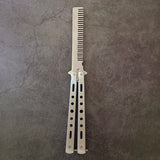 CSGO Butterfly Knife Training Comb Peripheral Butterfly Practice Tool Stainless Steel Butterfly Knife Novice Practice Folding Knife