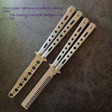 CSGO Butterfly Knife Training Comb Peripheral Butterfly Practice Tool Stainless Steel Butterfly Knife Novice Practice Folding Knife