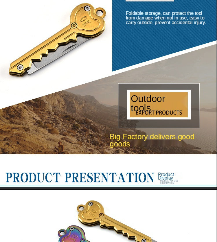 Outdoor Mountaineering Self-defense Portable Knife OK Key Knife Mini Key Knife Demolition Express Knife