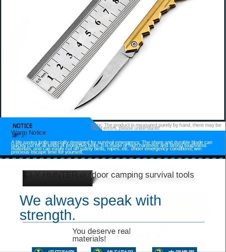 Outdoor Mountaineering Self-defense Portable Knife OK Key Knife Mini Key Knife Demolition Express Knife
