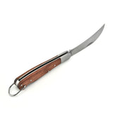 Stainless steel mushroom knife with rosewood handle Multifunctional camping tool knife Outdoor folding knife Household fruit knife