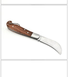 Stainless steel mushroom knife with rosewood handle Multifunctional camping tool knife Outdoor folding knife Household fruit knife