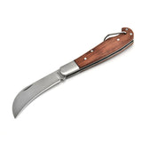 Stainless steel mushroom knife with rosewood handle Multifunctional camping tool knife Outdoor folding knife Household fruit knife