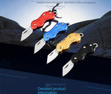 Stainless Steel Folding Knife Outdoor Mini Peanut Knife Necklace Pocket Knife Carry Fruit Knife 6pcs