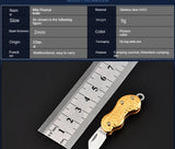 Stainless Steel Folding Knife Outdoor Mini Peanut Knife Necklace Pocket Knife Carry Fruit Knife 6pcs