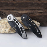 Multifunctional Outdoor Tactical Rescue Tool Outdoor Mini Camping Stainless Steel Handle Survival Knife Folding Hunting Brand New Black/Silver