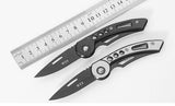 Multifunctional Outdoor Tactical Rescue Tool Outdoor Mini Camping Stainless Steel Handle Survival Knife Folding Hunting Brand New Black/Silver