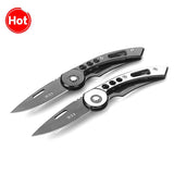 Multifunctional Outdoor Tactical Rescue Tool Outdoor Mini Camping Stainless Steel Handle Survival Knife Folding Hunting Brand New Black/Silver