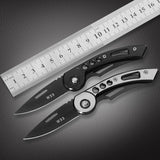 Multifunctional Outdoor Tactical Rescue Tool Outdoor Mini Camping Stainless Steel Handle Survival Knife Folding Hunting Brand New Black/Silver