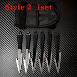 Four Style Outdoor protection dagger hand dart knife Outdoor small leggings hidden weapon heavy dart needle defense suit a set of 6 PCS