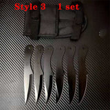 Four Style Outdoor protection dagger hand dart knife Outdoor small leggings hidden weapon heavy dart needle defense suit a set of 6 PCS
