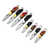 Outdoor QQ Mini Keychain Pocket Knife Folding Knife Stainless Steel Edged Folding Knife Folding Gift Knife