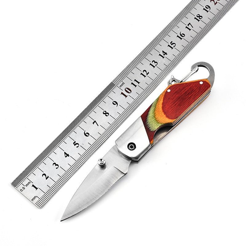 Outdoor QQ Mini Keychain Pocket Knife Folding Knife Stainless Steel Edged Folding Knife Folding Gift Knife