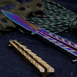CSGO Butterfly Knife Practice Knife Unopened Ornamental Knife Play Cool Folding Knife Stainless Steel Pocket Knife