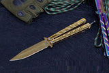 CSGO Butterfly Knife Practice Knife Unopened Ornamental Knife Play Cool Folding Knife Stainless Steel Pocket Knife