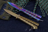 CSGO Butterfly Knife Practice Knife Unopened Ornamental Knife Play Cool Folding Knife Stainless Steel Pocket Knife
