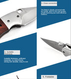 Bladed Tactical Knife Small Armored Mini Knife Stainless Steel Outdoor Folding Knife