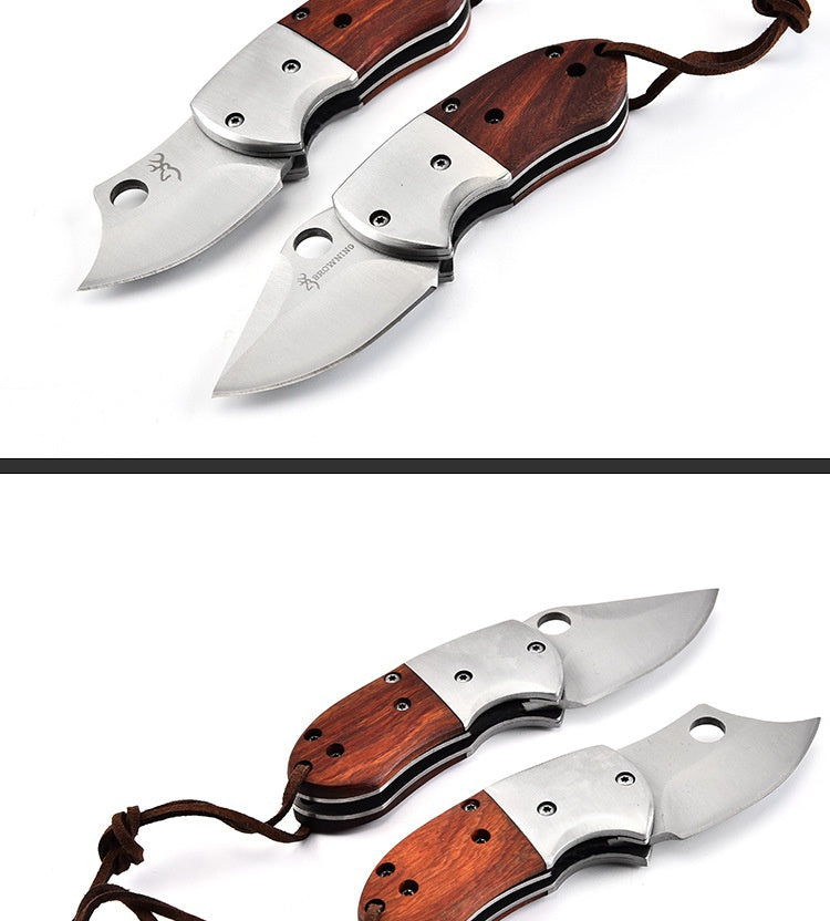 Bladed Tactical Knife Small Armored Mini Knife Stainless Steel Outdoor Folding Knife