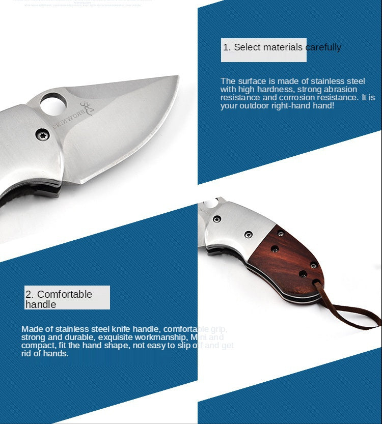 Bladed Tactical Knife Small Armored Mini Knife Stainless Steel Outdoor Folding Knife