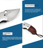 Bladed Tactical Knife Small Armored Mini Knife Stainless Steel Outdoor Folding Knife
