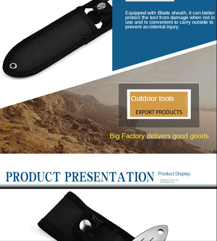Outdoor camping knife blade straight knife diving straight knife outdoor self-defense leggings saber