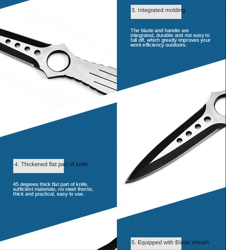 Outdoor camping knife blade straight knife diving straight knife outdoor self-defense leggings saber