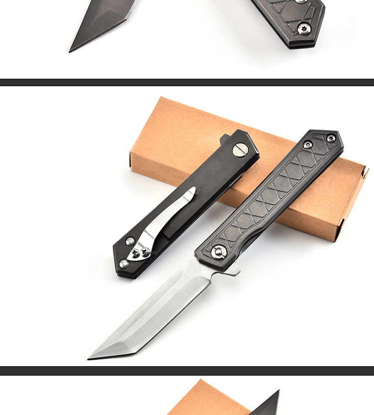 Multifunctional Tactical Knife Samurai Folding Knife Self-defense Tactical Knife Katana Outdoor Pocket Knife