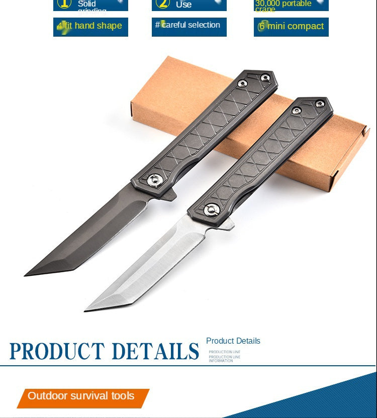 Multifunctional Tactical Knife Samurai Folding Knife Self-defense Tactical Knife Katana Outdoor Pocket Knife