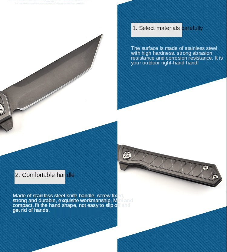 Multifunctional Tactical Knife Samurai Folding Knife Self-defense Tactical Knife Katana Outdoor Pocket Knife