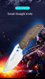 High hardness stainless steel outdoor straight knife tactical straight knife self-defense survival knife portable survival small straight knife