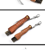 Rosewood Mushroom Knife Multifunction Knife Mushroom Sweep Knife Wooden Handle Knife Camping Knife