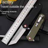 Outdoor Folding Knife G10 Folding Knife Portable Fruit Knife Wilderness Survival Knife Sharp Knife