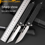 G10 outdoor knife D2 stainless steel folding knife self-defense folding knife camping sharp fruit knife Yangjiang knife