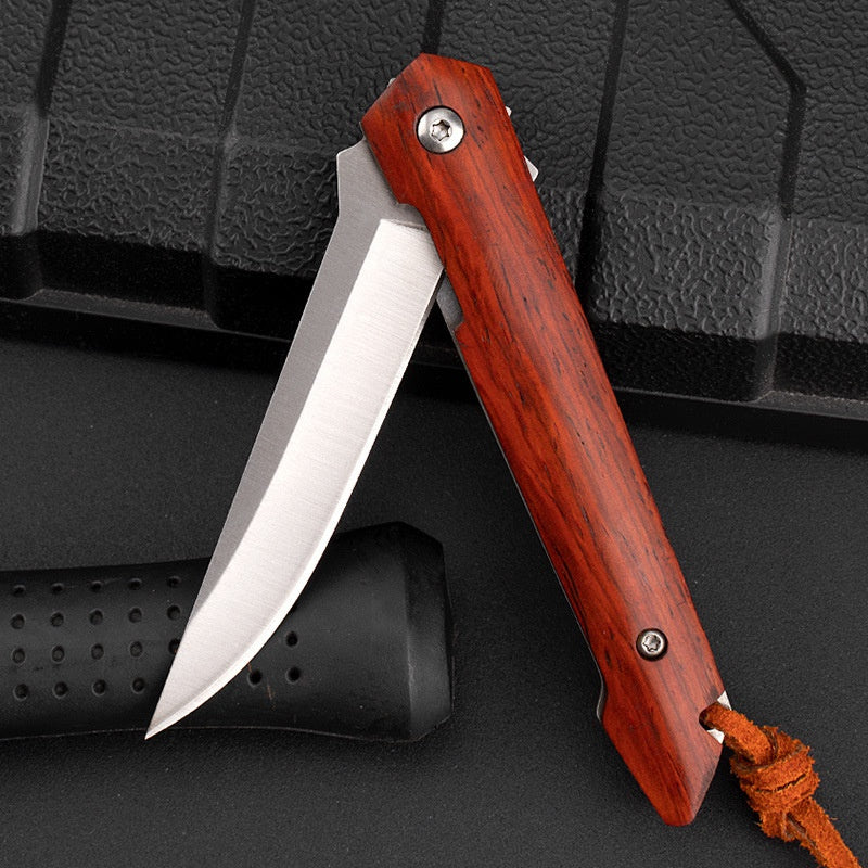 Outdoor Survival Folding Knife Portable Mini Fruit Knife Damascus Steel Folding Pocket Knife Portable Camping Knife