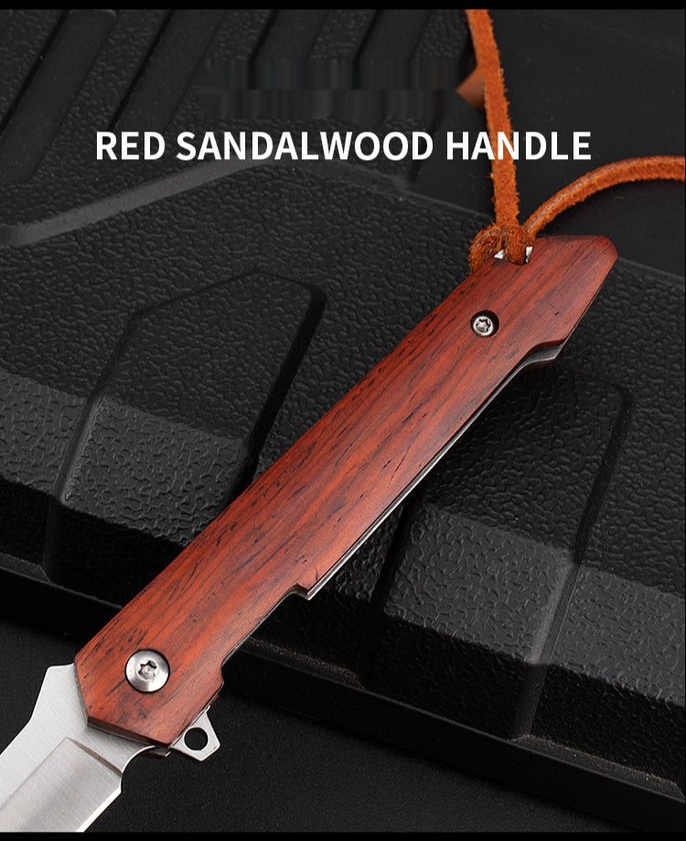 Outdoor Survival Folding Knife Portable Mini Fruit Knife Damascus Steel Folding Pocket Knife Portable Camping Knife