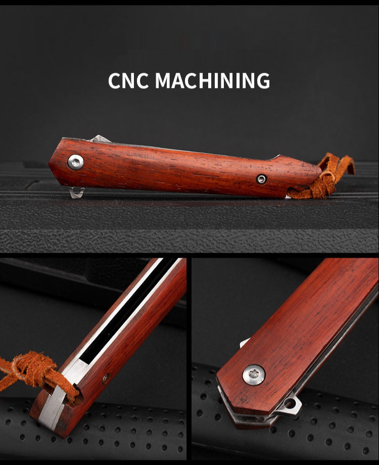 Outdoor Survival Folding Knife Portable Mini Fruit Knife Damascus Steel Folding Pocket Knife Portable Camping Knife