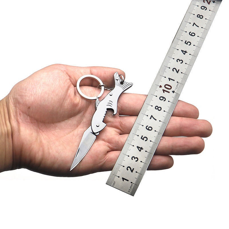 Knife multifunctional bottle opener fruit knife paring knife sharp unpacking portable folding knife keychain small knives