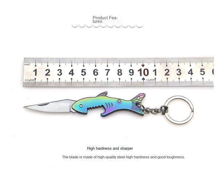 Knife multifunctional bottle opener fruit knife paring knife sharp unpacking portable folding knife keychain small knives