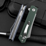 Outdoor self-defense camping knife multi-purpose outdoor knife D2 steel folding knife G10 handle bearing folding knife