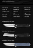 Outdoor self-defense camping knife multi-purpose outdoor knife D2 steel folding knife G10 handle bearing folding knife