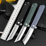 Outdoor self-defense camping knife multi-purpose outdoor knife D2 steel folding knife G10 handle bearing folding knife