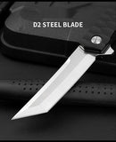 Outdoor self-defense camping knife multi-purpose outdoor knife D2 steel folding knife G10 handle bearing folding knife