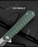 Outdoor self-defense camping knife multi-purpose outdoor knife D2 steel folding knife G10 handle bearing folding knife