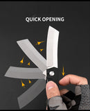 Outdoor self-defense camping knife multi-purpose outdoor knife D2 steel folding knife G10 handle bearing folding knife