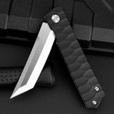 Outdoor self-defense camping knife multi-purpose outdoor knife D2 steel folding knife G10 handle bearing folding knife