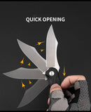 Outdoor multi-purpose self-defense fruit knife tactical survival knife camping folding knife stainless steel D2 bearing folding knife